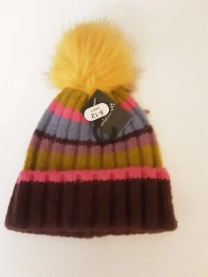 HAT POMPOM WOOL KNITT 8 To 12 YEARS B.N.W.T GEORGE. - Image 1 of 2