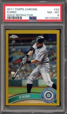 2011 Topps Chrome Ichiro Suzuki Gold Refractor /50 PSA 8 Mariners
