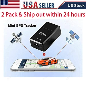 2PC GF07 Mini Magnetic GPS Tracker Real-time Car Truck Vehicle Locator GSM GPRS - Picture 1 of 8