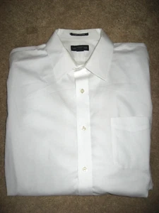 Mens White LANDS END Wrinkle Free Dress Shirt 18-37 2XLT - Picture 1 of 1