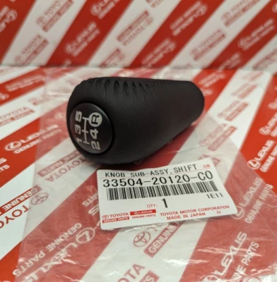 33504-20120-C0 "5 velocidades" perilla de cambio de cuero - 1996-2000 4Runner - Toyota genuino Foto 1 de 3