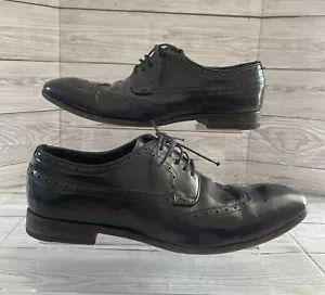 Paul Smith Leather Oxford Brogue Shoes Black Size 8 Uk EU 42 - Picture 1 of 9