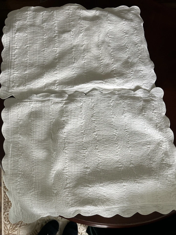 Ralph Lauren La Grange Large Pillow Covers Shams  Cream Lot Of 2 - Image 1 of 4