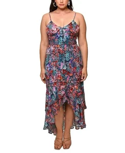 Vestido Hutch Anthropologie 20W Floral En Niveles Alto-Bajo Babydoll Vacaciones Románticas - Imagen 1 de 17