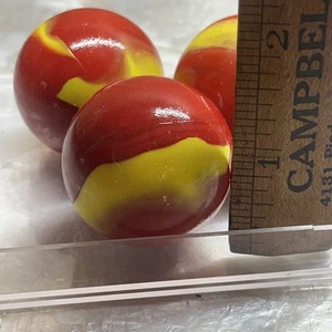 Lote De 3 Canicas Jumbo Vintage Naranja Y Amarillo Remolino - Imagen 1 de 9