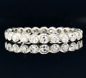 Art Deco Ewigkeitsband 0,83 Karat Platin Diamant - Bild 1 von 7