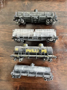 Four Railroad Tanker Cars -- Lot #803 All Scratch built - ready to go! - Picture 1 of 1