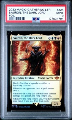 MTG Sauron, the Dark Lord FOIL LTR 224 Lord of the Rings PSA 9 - Image 1 of 2