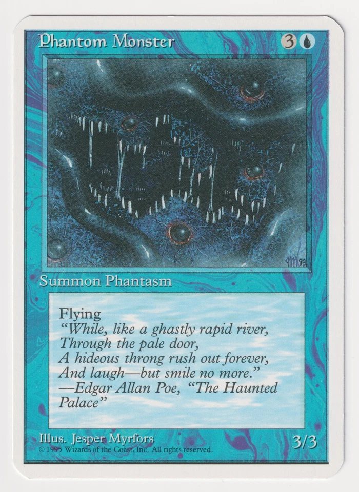 Miscut Phantom Monster LP 4th Edition MTG Magic Error Misprint Alpha Cut Corners - Image 1 of 2