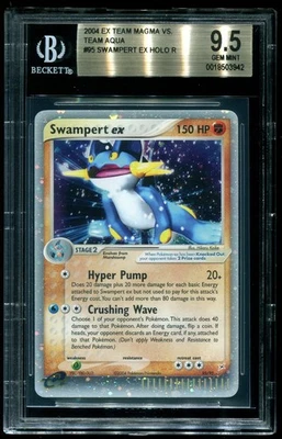BGS 9.5 Swampert ex Holo Rare EX Team Magma VS Aqua 2004 Pokemon Card #95 - Image 1 of 2