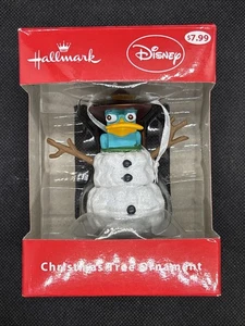 Hallmark Agent P Snowman Disguise Perry The Platypus Disney Hanging Ornament HTF - Picture 1 of 6