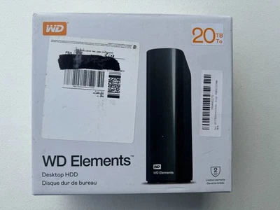 WESTERN DIGITAL SEALED WD Elements 20TB USB 3.0 External Desktop Hard Drive WDBWLG0200HBK-NESN