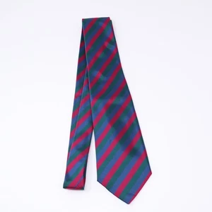 Vintage Stefano Ricci For Harrods Krawatte Herren 100% Seide Streifen grün blau rot - Bild 1 von 16