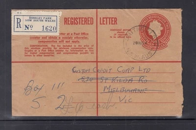 Australia 1964 Carta Registrada Bossley Park NSW Papelería Usada Foto 1 de 2