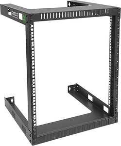 RIVECO 12U 19" Wall Mount Server Rack – 17.7" Deep 2 Post Open Frame Cabinet - Picture 1 of 7