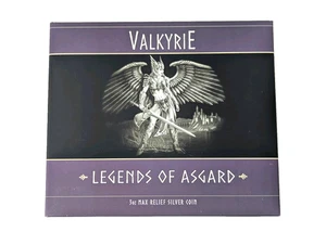 2016 Tokelau Legends of Asgard VALKYRIE [3 OZ .999 Silver] High Relief COA + Box - Picture 1 of 20