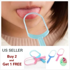 10pcs Plastic Tongue Tounge Cleaner & Scraper Dental Care Oral Hygiene Mouth - Picture 1 of 6