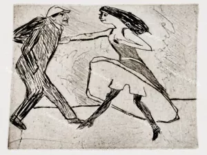 Ernst Ludwig Kirchner Apachen Tanzen Berlin Babylon Milieu Kiez Unterwelt Ganove - Bild 1 von 1