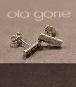 Ola Gorie Silver Small Drift Earrings Scottish Box - Picture 1 of 15