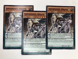 Yugioh 3X Amorphage Wrath SHVI-EN028 Common 1st Edition Near Mint Playset - Picture 1 of 3