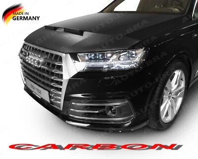Sujetador óptica carbono para Audi Q7 4M año 2015 protección contra impactos de piedras capó Bra Tuning - Imagen 1 de 4