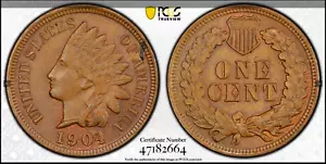 :1904 1C INDIAN PRINCESS CHOICE PCGS MS63BN RARITY R4 LOW POP HIGHEST GRADES - Picture 1 of 2