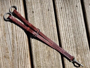 Accesorio de martingala ajustable de cuero marrón Devoucoux - 17,5" a 20" - Imagen 1 de 5