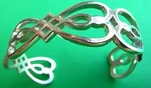 Rare Vintage Sterling Silver Colonial Williamsburg Cuff Bracelet 7" - Picture 1 of 16