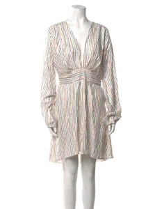 Melissa Odabash Medium mini dress colorful metallic striped NEW - Picture 1 of 11