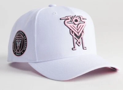 MITCHELL & NESS White Inter Miami CF Palm Tree Pro Snapback Hat NEW - Image 1 of 4