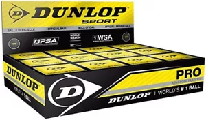 Dunlop Pro Double Yellow Dot Squash Balls (Dozen Pack) - Picture 1 of 2