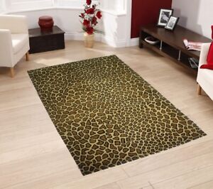 Leopard Animal Skin Non Slip Carpet Elegant Kids Wool Home Decor Rug 4x6 Feet