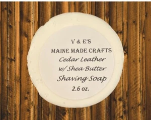 Glycerin shaving soap - Cedar Leather with Shea Butter - Picture 1 of 1