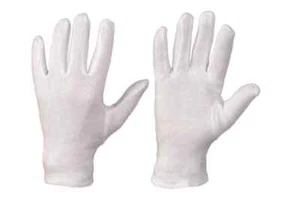 1-120 Paar Baumwoll Trikot Handschuhe Baumwollhandschuhe weiß Gr. 6 7 8 9 10 11 - Bild 1 von 6