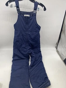 Osh Kosh Snow Pants Bibs Size 8 Navy Blue Ski Snowboard Winter Warm Winter Kids - Picture 1 of 9