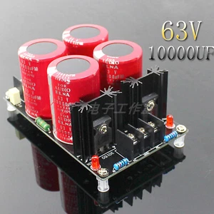 4 capacitor red robe ELNA 63V 10000UF capacitor Schottky rectifier filter power - Picture 1 of 5