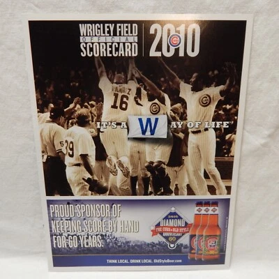 Chicago Cubs vs. Phillies Scorecard Program 2010 (B) - Image 1 of 3