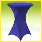 30' SPANDEX Cocktail Bar Table Cover Round Tablecloth Stretch  ROYAL BLUE