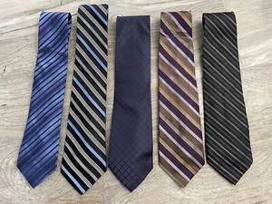 Lot Of 5 Classy Kenneth Cole, Roundtree And Yorke And Calvin Klein Ties - Picture 1 of 2