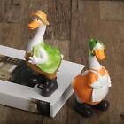 2X Couple Duck Statues Birthday Gift Desktop Ornament For Yard Shelf Table