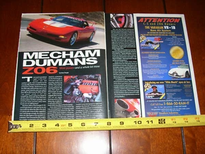 2002 MECHAM DESIGN PERFORMANCE DUMANS Z06 CORVETTE ORIGINAL ARTICLE - Picture 1 of 6