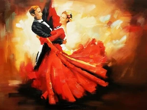 Dance,  36x48, 100% Hand Painted Oil Painting on Canvas - Picture 1 of 7