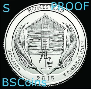 2015 S ATB Homestead, NE  PROOF Quarter Gem Deep Cameo - In Stock - Ship TODAY - Picture 1 of 1