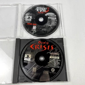 Dino Crisis mit RE3 Demo Disc PS1 (Sony PlayStation 1, 1999) getestet lose Discs - Bild 1 von 4
