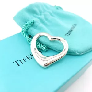 Tiffany & Co Sterling Silver Elsa Peretti Extra Large 30x34mm Open Heart Pendant - Picture 1 of 7
