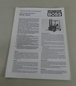 Scheda tecnica/scheda tipo Capricorno Boss carrello elevatore PE25/PE30 - Foto 1 di 1