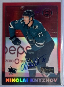 2020 OPC Platinum Nikolai Knyzhov Retro Red Rainbow Rookie Auto Rookie RC #R-69