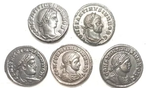 Lot of 5 Constantine II (VOT Types) Silvered Bronze Coins ED - Picture 1 of 1