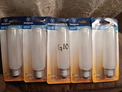 5 Westinghouse Frosted T10 Medium Base Bulbs - Image 1 of 2