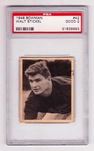 Bowman #42 Walt Stickel Bears 1948 novato SP PSA 2 bueno - Imagen 1 de 3